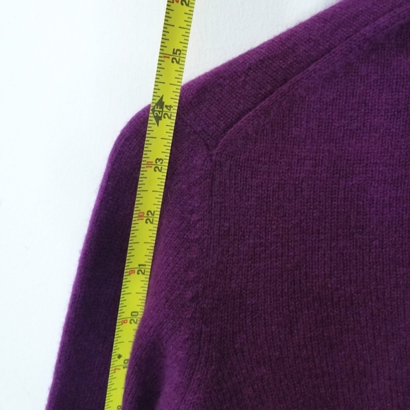Charter Club LUXURY Open Front Cashmere Duster & Turtleneck Set in Plum Sz Small - Picture 10 of 16